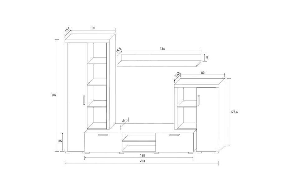 Composiciones de salón 263 cm 012.039